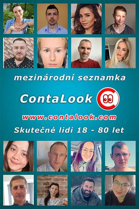 Mezinárodní seznamka ContaLook. Skuteční lidé ve věku 18-80 let.
