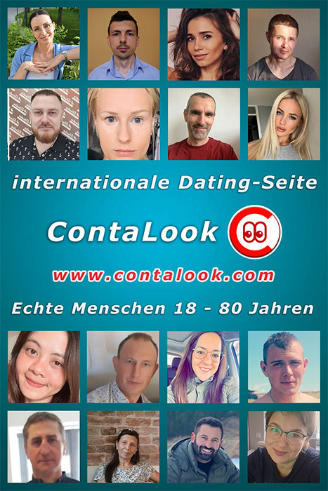 Internationale Dating-Plattform ContaLook. Echte Menschen im Alter von 18 bis 80 Jahren.