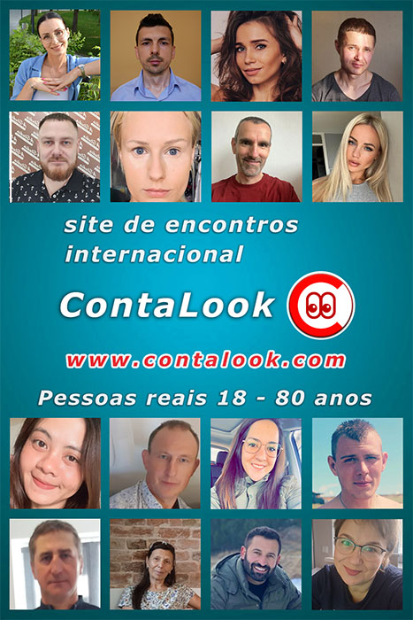 Site internacional de encontros ContaLook. Pessoas reais dos 18 aos 80 anos.