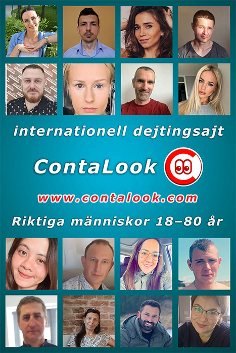 Internationell dejtingsajt ContaLook. Riktiga människor i åldrarna 18-80.